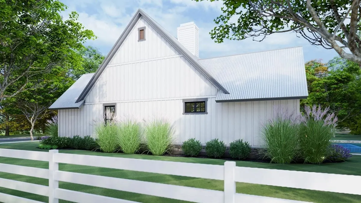 A different angle of the garage at the farmhouse.