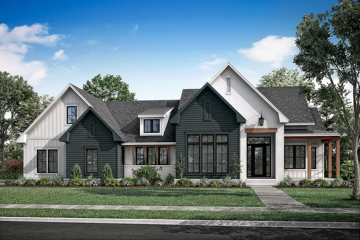 The external walls of the house's version now have a dark tone.