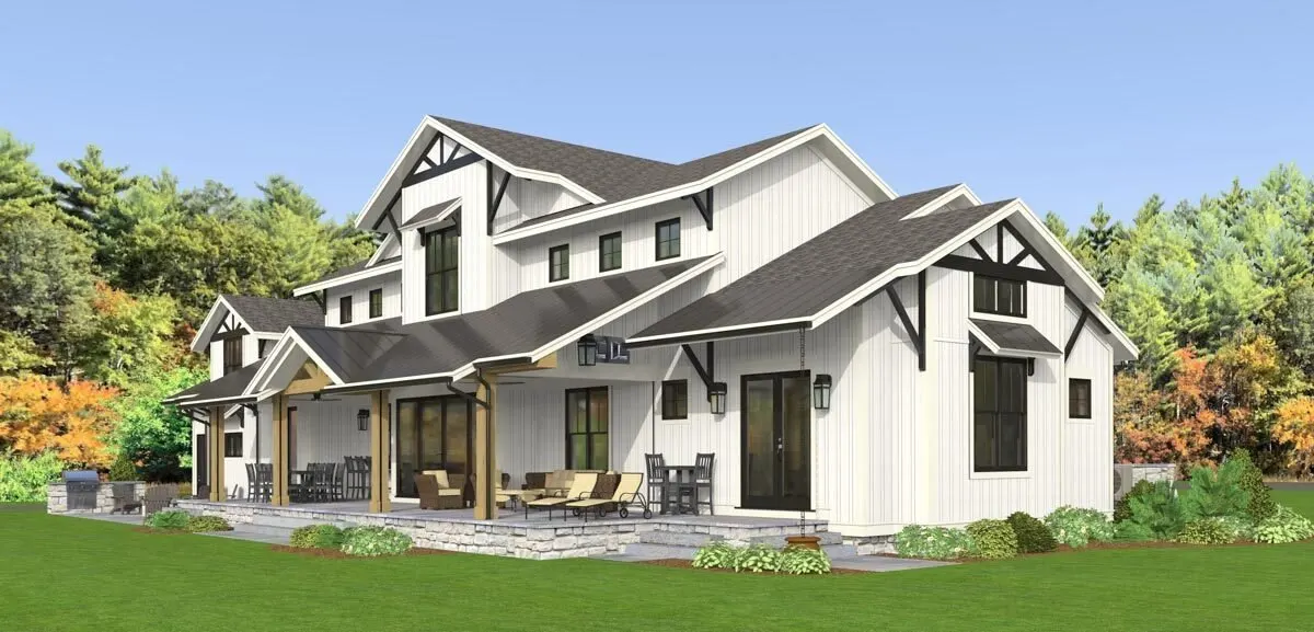 A sleek roof in black looks solid design.