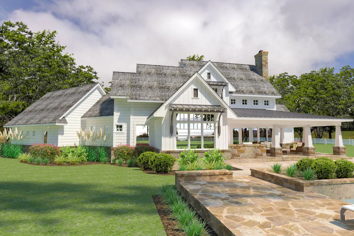 A lovely veranda and the master bedroom exterior look.