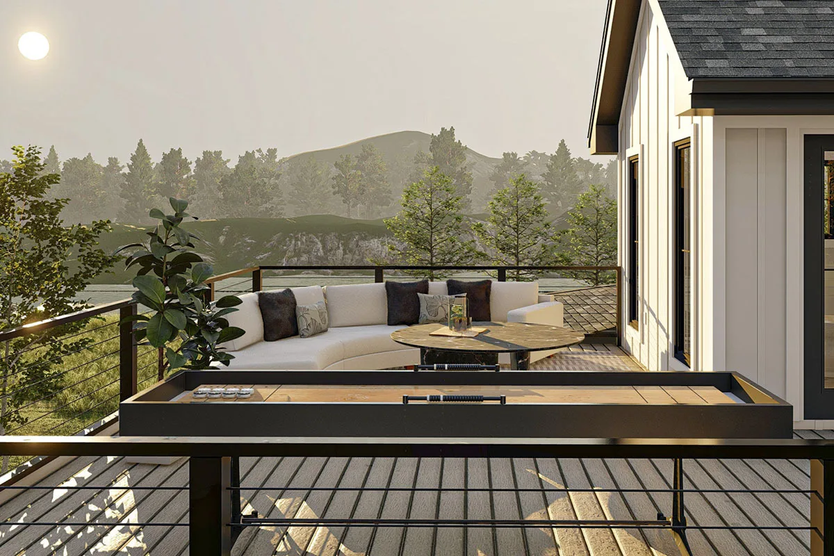 An outdoor recreation area featuring a large space for unwinding.