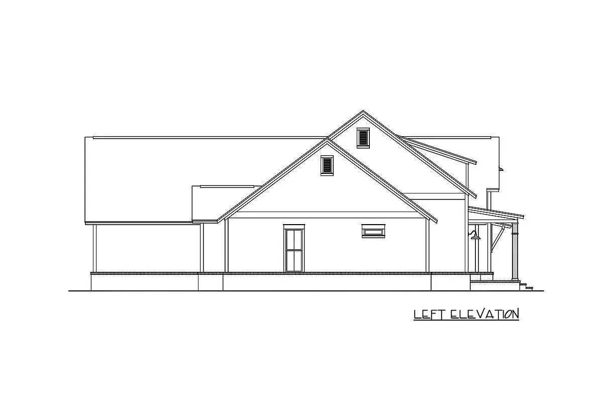 The side part of the modern farmhouse shows that detailed designs.