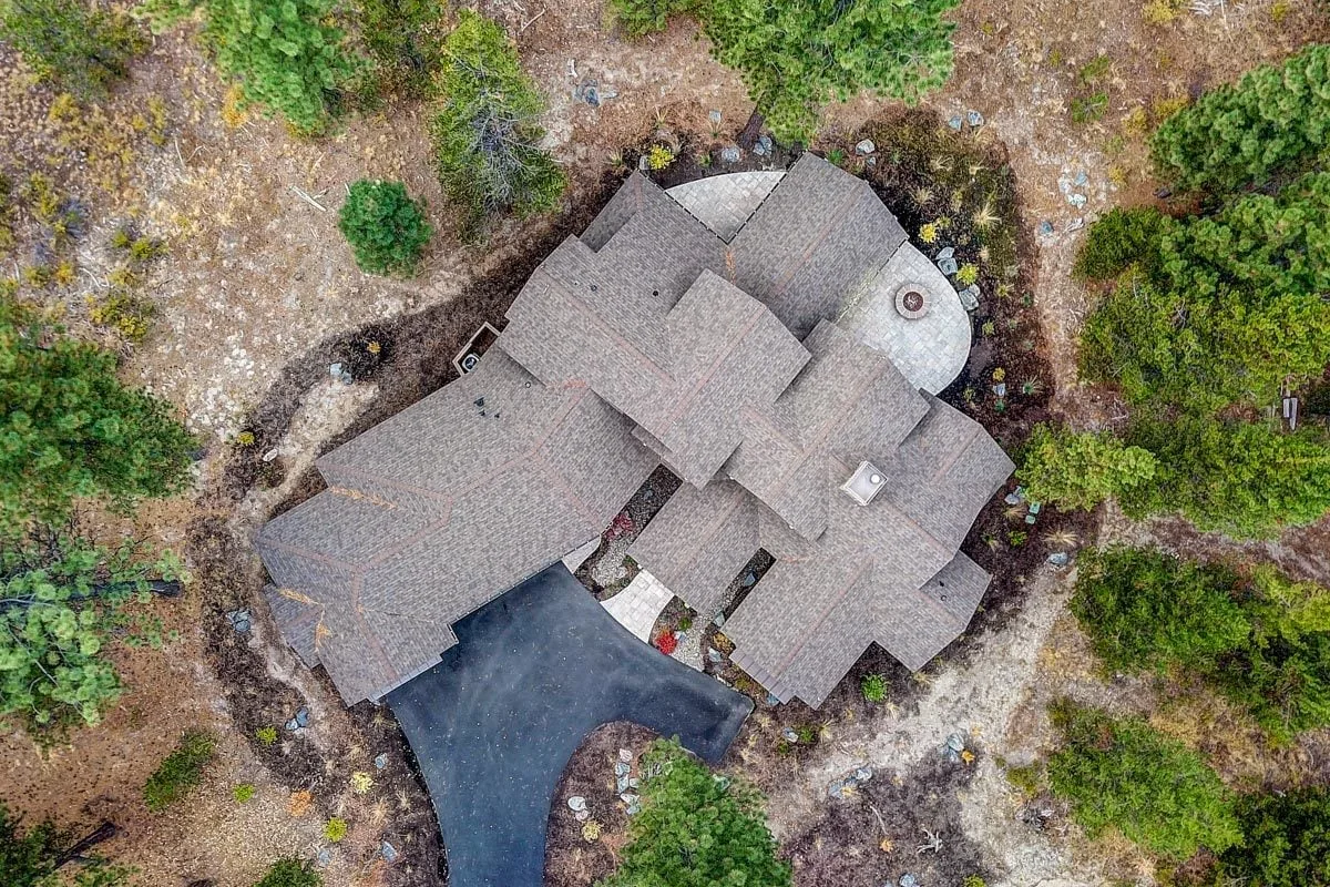 Attractive roofing from the top view