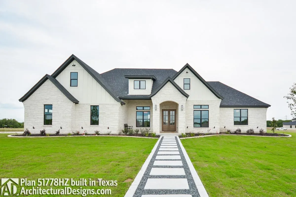 A craftsman-style house seems innovative with the outside style, as seen from the wonderful pathway.