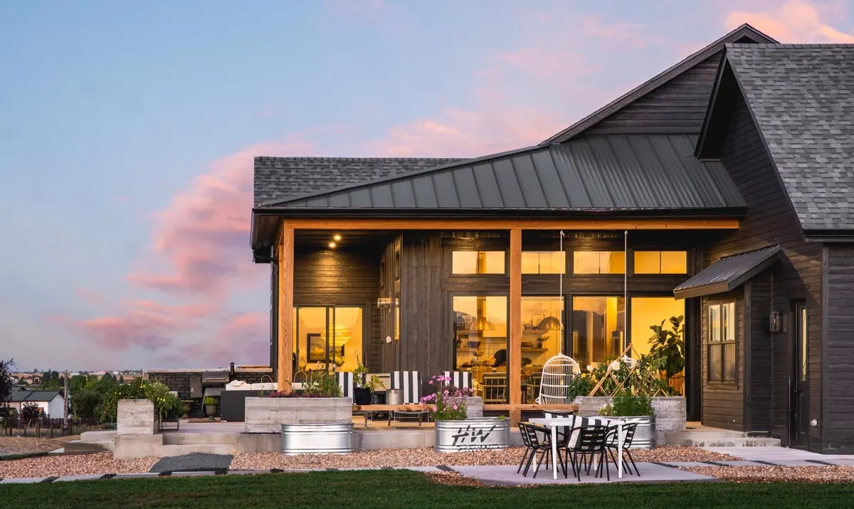 With a view of the big sky outdoors, the open patio area of the house seems welcome.