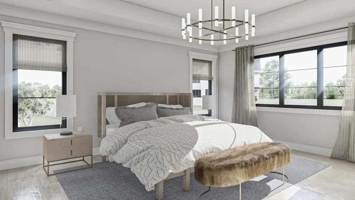 Comfortable sleeping space with a classic design and excellent window natural lights.