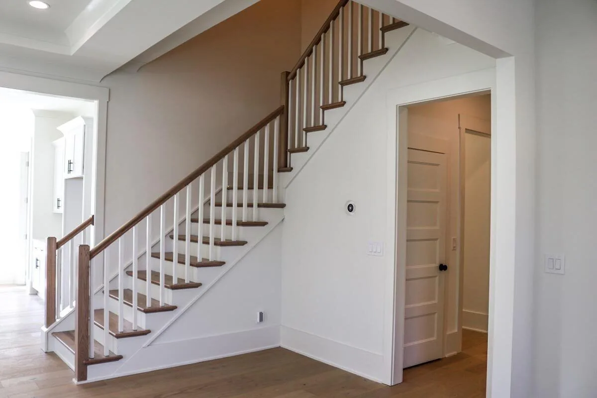 A drop-off location next to the stair.