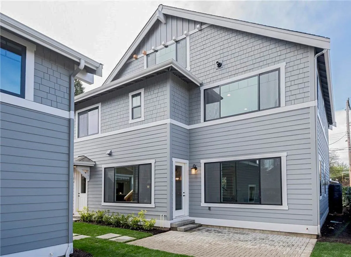 The view from the outside of the house showing the elegant and carefully planned design of the exterior.