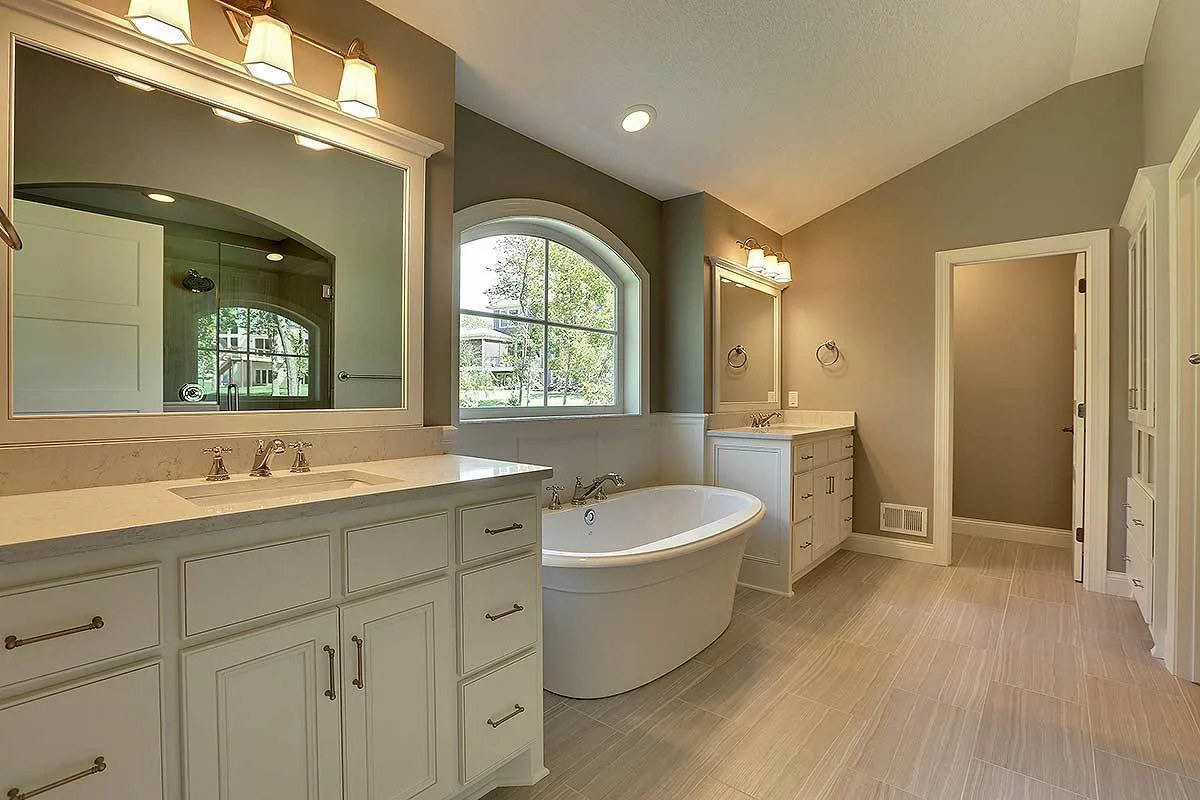 A look of the bathroom area from the master bedroom.