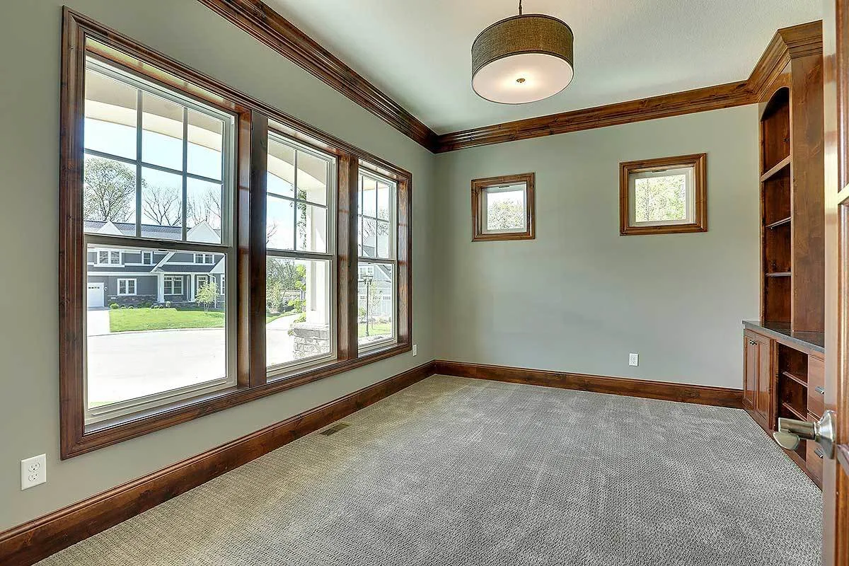 An another spacious room that would be perfect for a living area or a family room.