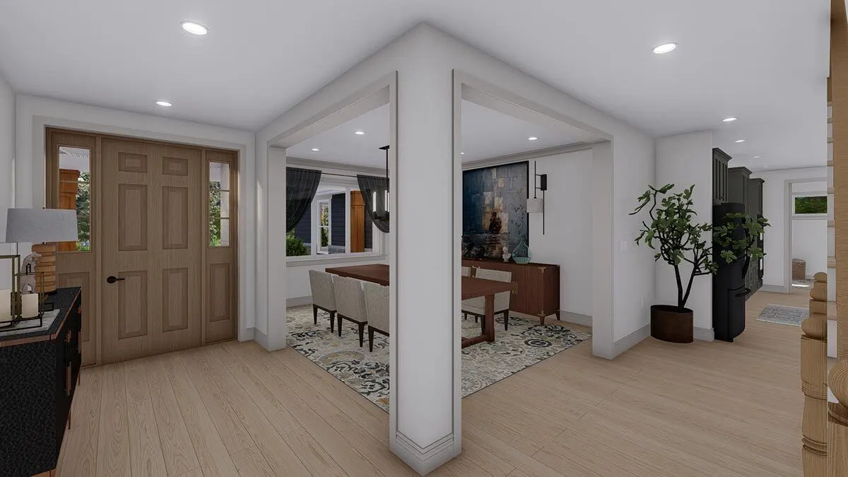 Next to the entrance is the breakfast nook.
