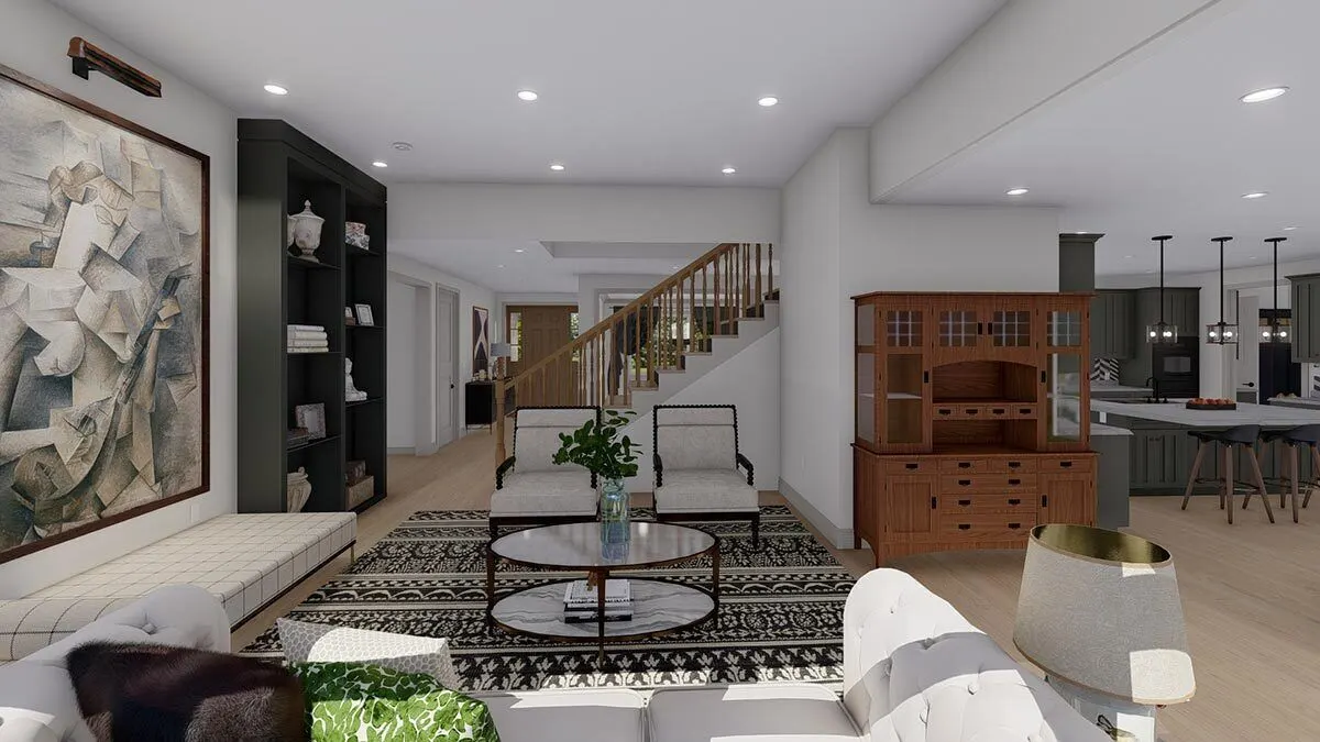 House in high ceilings appear larger within.