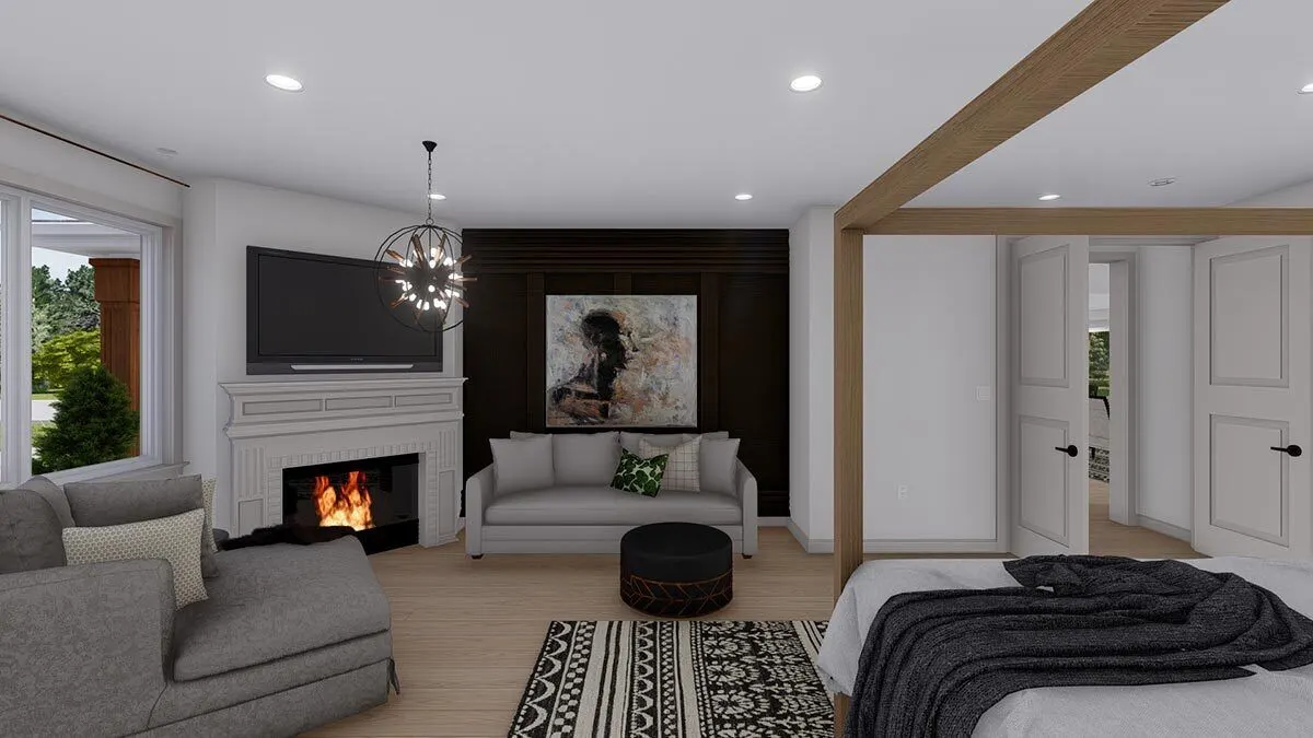 A magnificent perspective of wall paint and solid dark wood walls.