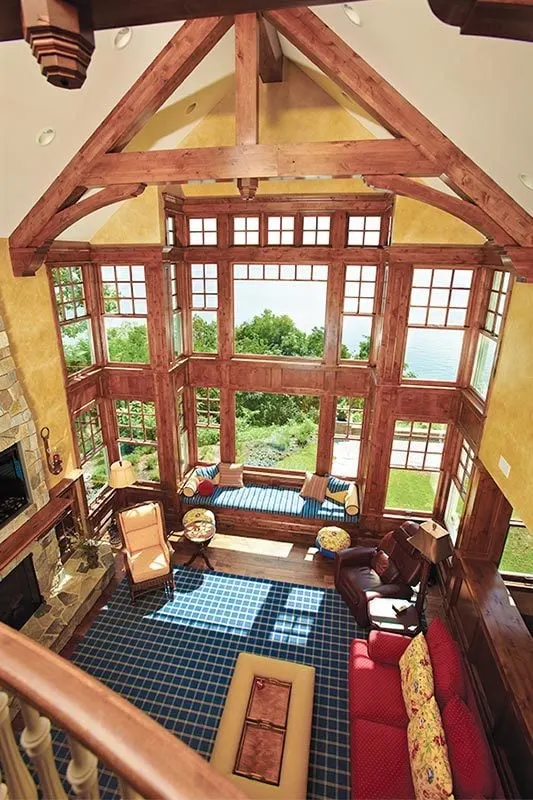 The view of the living area in the second floor.