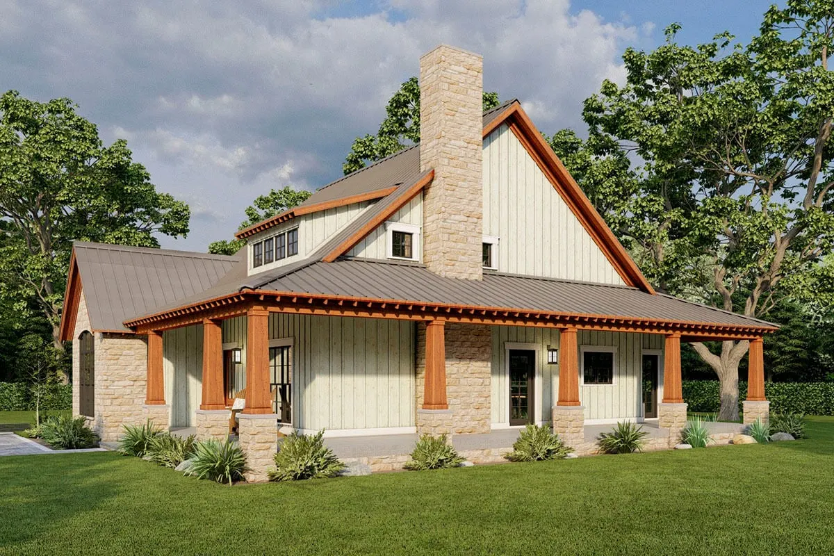 The cream stone exterior hue truly stands out in the architecture.