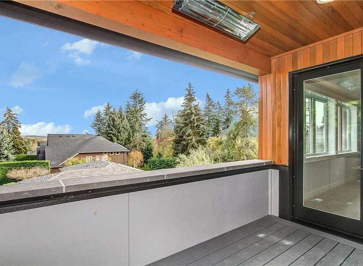 The view on the private veranda.