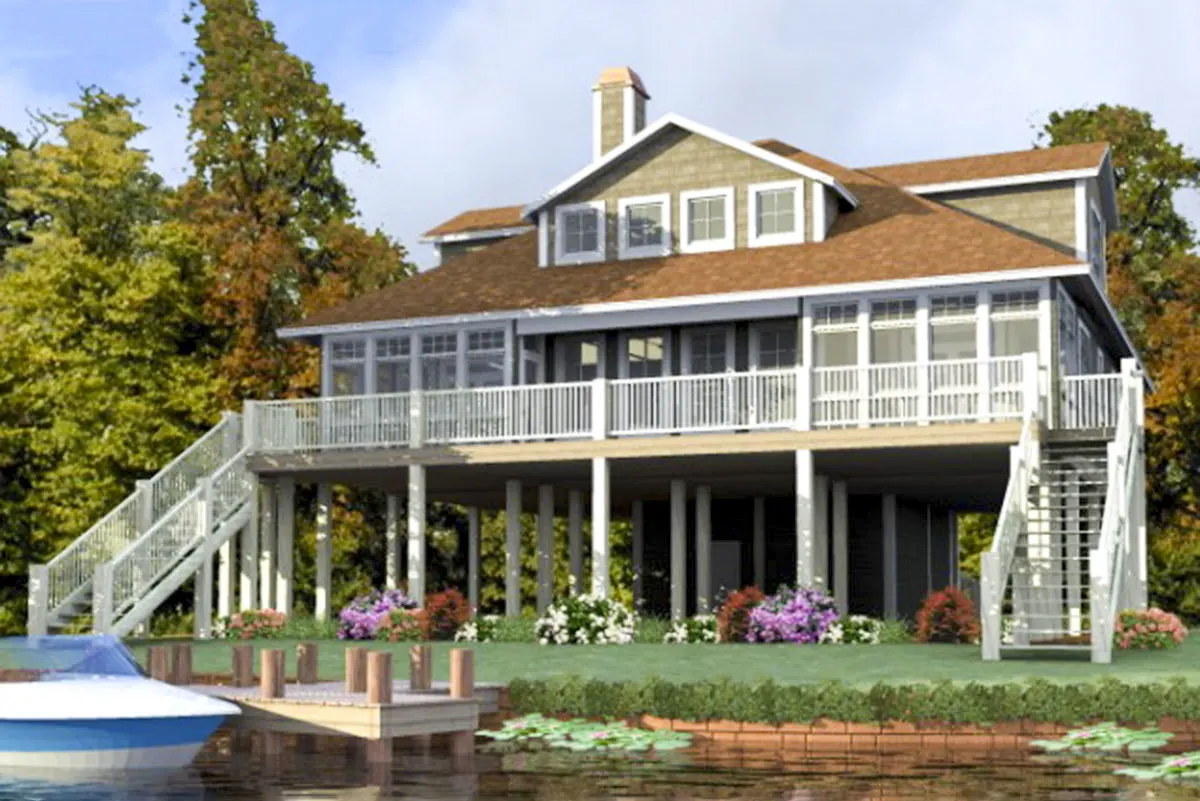 The deck is in a lovely position just in the back of the house.